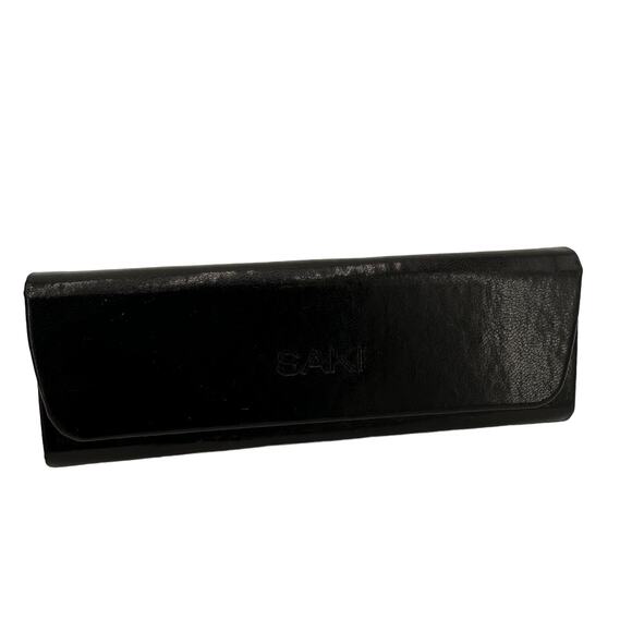Saki Black Leather Sunglasses Eyeglasses Case - Picture 1 of 7